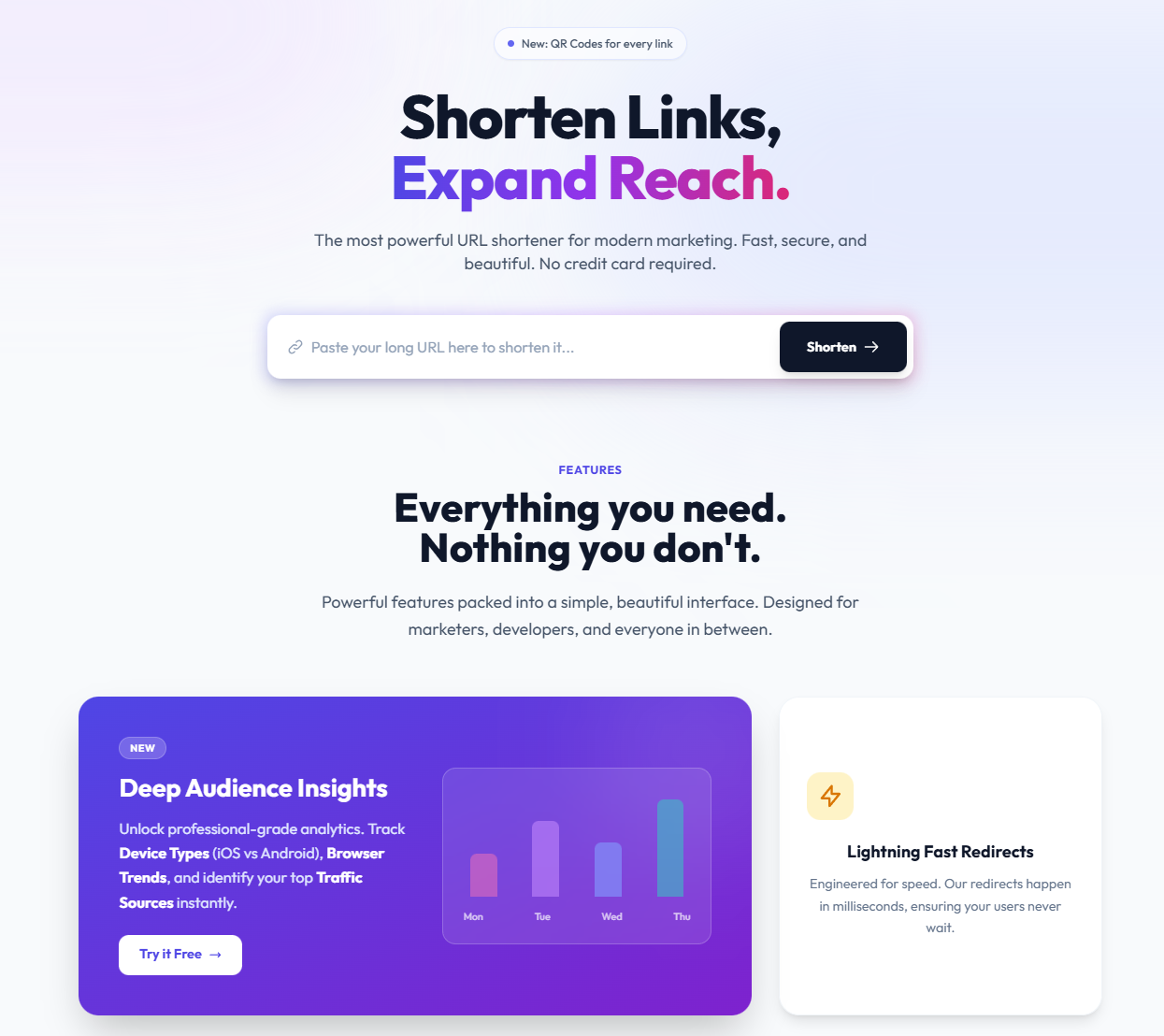 Shorti Click - URL Shortener and QR Code Generator